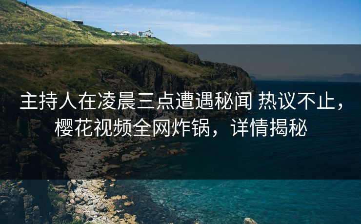 主持人在凌晨三点遭遇秘闻 热议不止，樱花视频全网炸锅，详情揭秘